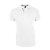 Рубашка поло мужская "Portland Men" белый, серый_S, 100% х/б, 200г/м2