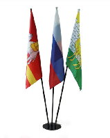 Кабинетный флагшток металлический с основанием Диск 3 штока 2,5 м