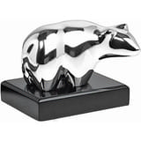 Пресс-папье "Медведь"; 9,5х7,7х8,5 см; металл,дерево