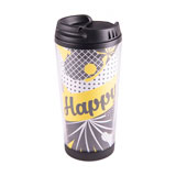 Термокружка PLAN;  350 мл; пластик; полиграфическая вставка