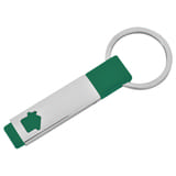 Брелок "Домик",зеленый,1,4х7х0,6см,металл,пластик