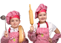 Колпак Ваниль поварской детский, с полной запечаткой