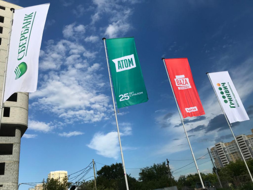 Флагшток уличный стационарный ЭКОНОМ БАННЕР 6 метров