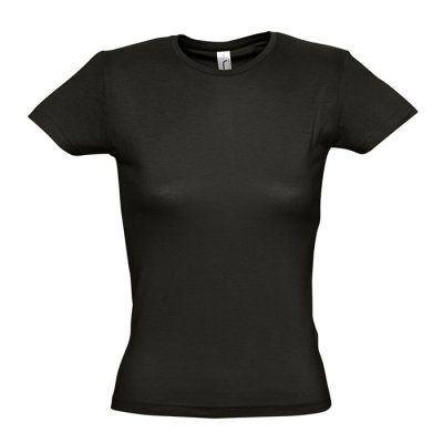 Футболка &quot;Miss&quot;, черный_L 100% х/б, 150 г/м2