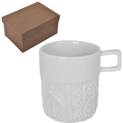 Кружка &quot;Knitted&quot;, 310мл, D=8,5см, фарфор;