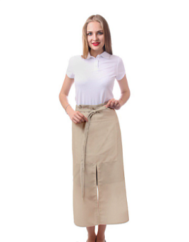 Фартук Бармен поясной с двумя карманами, однотонный